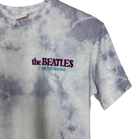Junk Food The Beatles Graphic Band Tee XS New Purple Tie Dye I Am The Walrus - Picture 5 of 7